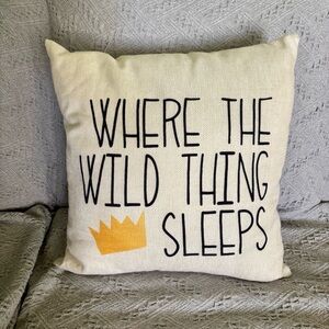 Where The Wild Things Are Decorative Pillow, Nursery, Kids Room